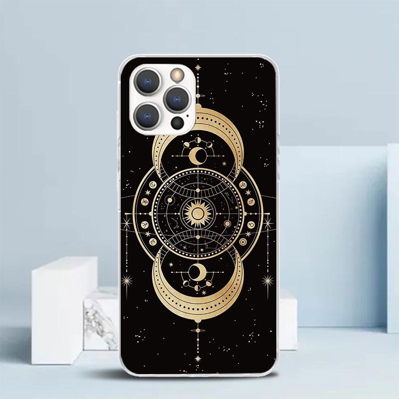 Moon Mystery Totem Witche Phone Case For IPhone 16 17 Air 16E 15 14 Plus 13 Mini 12 11 Pro Max 7 8 + SE 2020 Soft TPU Back Cover