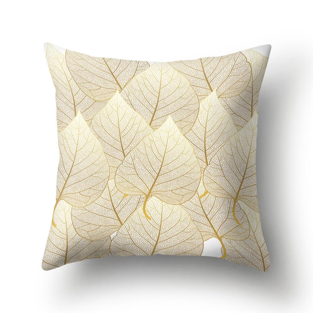 Golden Geometric Puzzle Array Pillow Car Pillow Long Pillow Cushion