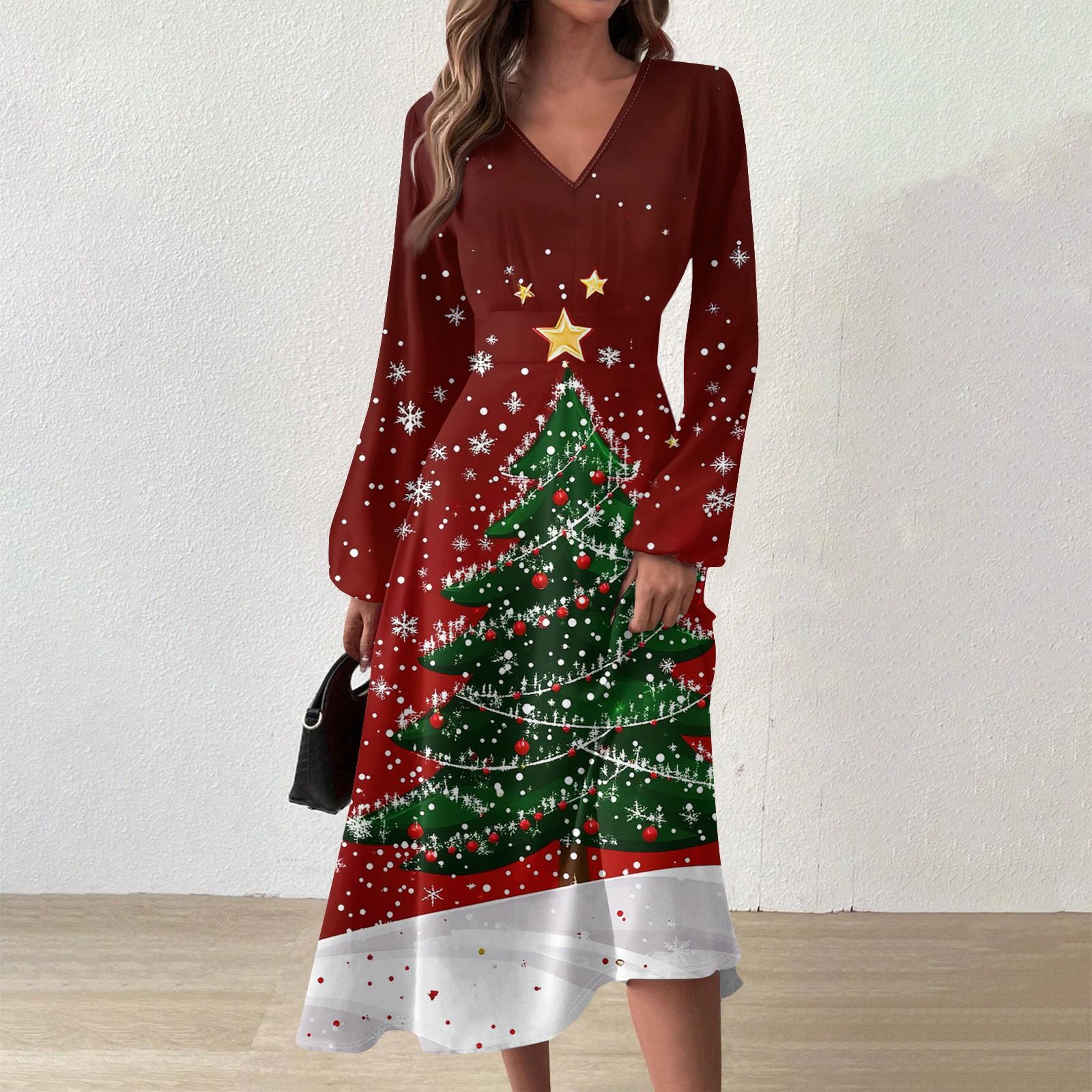 

Женское и зимнее повседневное модное длинное платье с V-образным вырезом и длинными рукавами XL винный