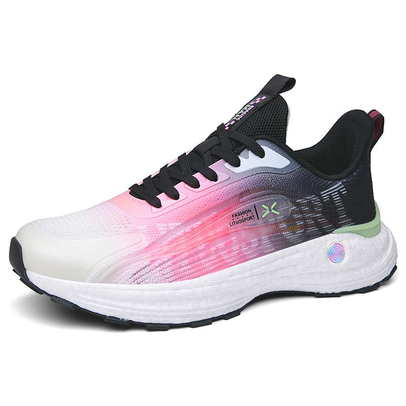 Running Shoes 2025 Summer New Breathable Mesh Casual Shoes Soft Sole Light Shock Absorption Versatile Couple Sports Shoes
