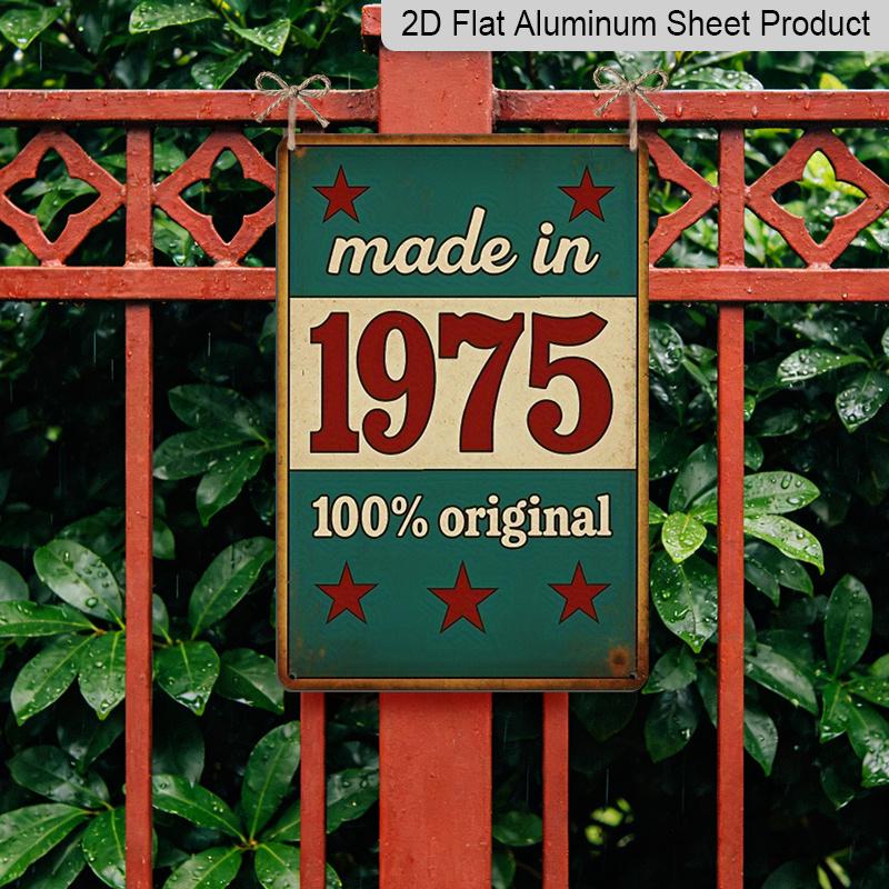 2D Flat 1pc 8"x12" Aluminium Metal Sign, Made in 1975, 100% Original Sign/Metal Wall Art/Fun Vintage Plaque Decoration, Home Decor, Restaurant Decor