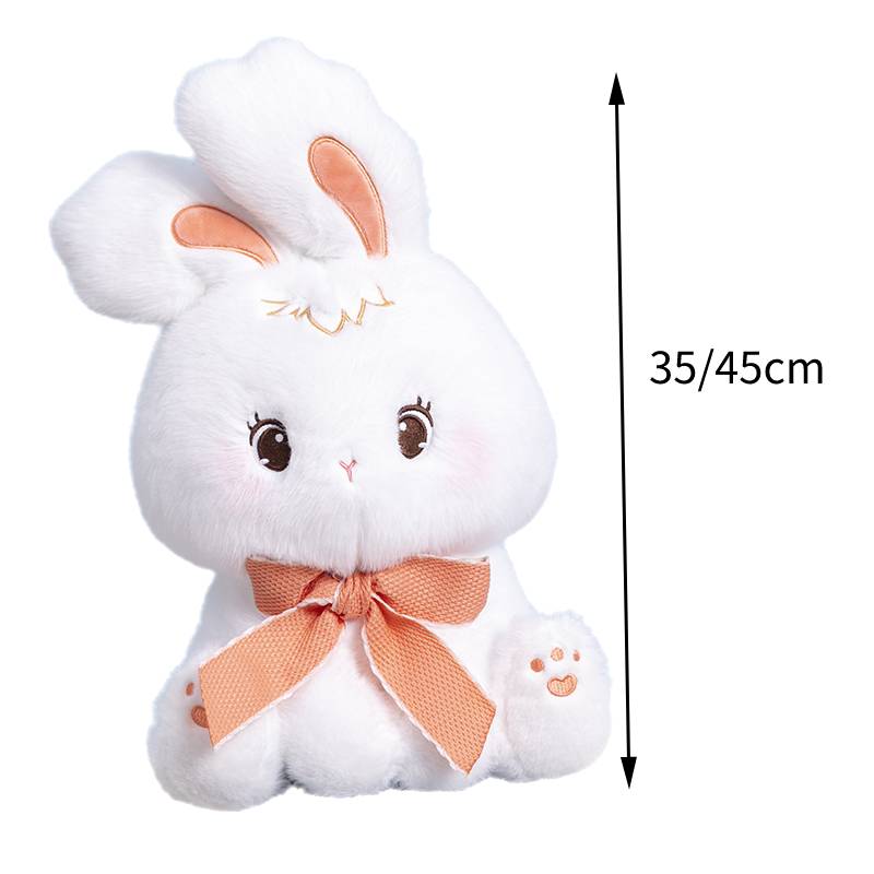 

Plush Toy Bunny Rabbit Doll Stuffed Animal Huggable Pillow Cotton For Gift Kids Orange Sit,35cm/13.78in