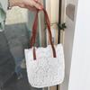 Korean Lace Aesthetic Large Capacity Shoulder Bucket Bag for Women - Spring/Summer