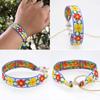 Strawberry Flower Embroidered Bracelet Bohemia Style Weave Rope Friendship Bracelets Handmade Charm Bangles Jewelry