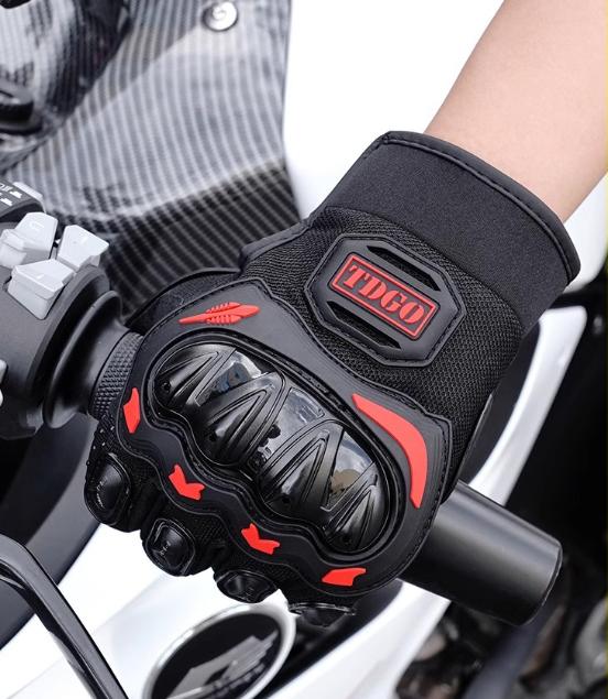Summer Men's Motorcycle Riding Full Finger Breathable Windproof Gloves