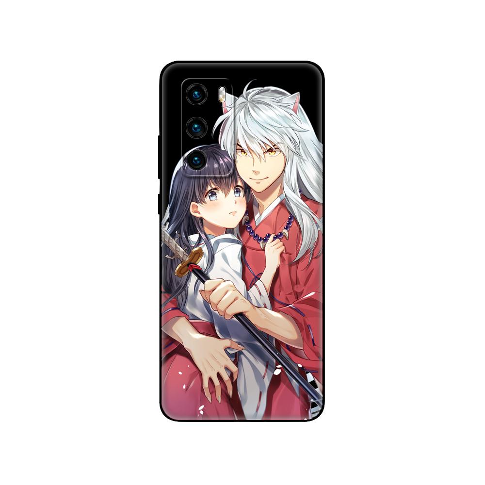 

Черный чехол из ТПУ для Huawei P30 Lite P30 Pro P40 чехол для Huawei P40 LITE EP Smart 2020 чехол Inuyasha huawei P40