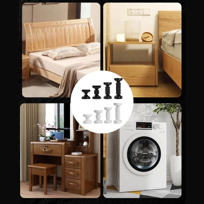 4Pcs Adjustable Leveling Feet Bed Frame Anti-Shake Tool Telescopic Support Furniture Headboard Fixator Easy To Install
