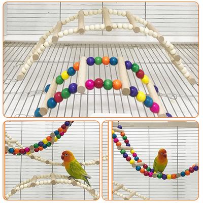 Juguetes para Pájaros Columpio Masticar Juguetes de Entrenamiento Loro Pequeño Hamaca Colgante Juguete Molar para Loro Juguete Escalera para Trepar para Loro Suministros para Mascotas