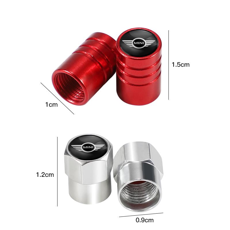 For mini ww1 4Pcs Car Tire Valve Caps Aluminum Car Wheel Stem Air Valve Cap For BMW Mini Cooper One JCW WORKS F54 F55 F56 F57 F60 R50 R52 R53