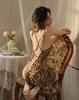 Camiciola con spalline donna estate stampa leopardo camicia da notte francese premium pigiama sexy donna nuovo estate seta ghiaccio
