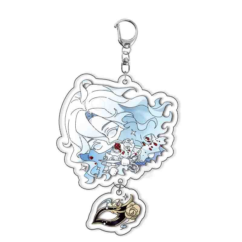 Anime Identity V Acrylic Keychain Couple Cartoon Key Ring Bag Pendant Accessories Birthday Gifts