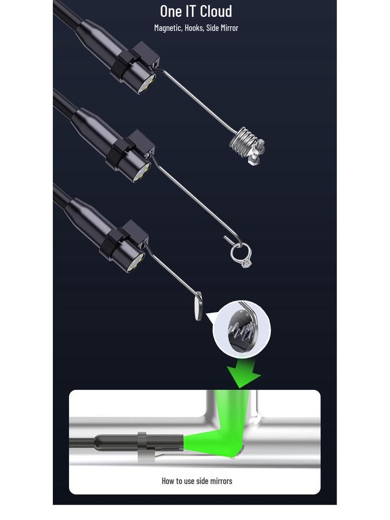 8mm HD Industrial Endoscope Camera: Automotive Pipeline Inspection Tool
