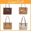 Retro Womens Oversized Tote Bag With Stitching Details And Internal Pouch For Commuting