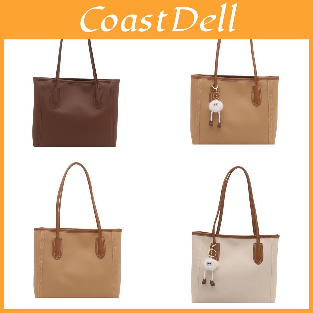 Retro Womens Oversized Tote Bag With Stitching Details And Internal Pouch For Commuting