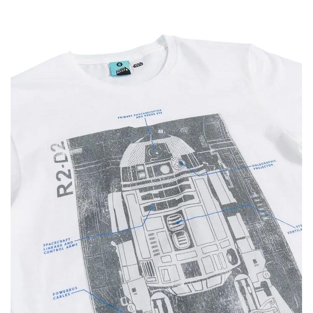 STAR WARS Unisex Adult R2-D2 Blueprint T-Shirt