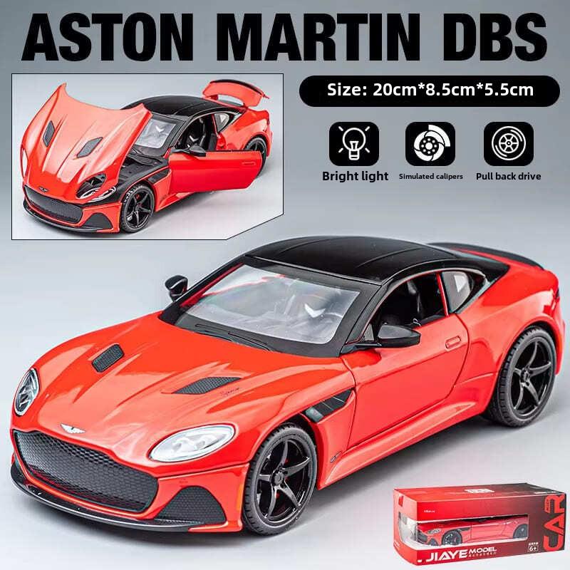 Diecast 1:24 Alloy  Model Car  Miniature Martin DBS Supercar Children Collectible Birthday Gift Metal Vehicle Boys Gift Hot Selling Toys