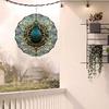 1 Stück Mandala Blumenmuster Windspiel, Metall Gartenwindspiel, 360° drehbare Hängedekoration für den Garten