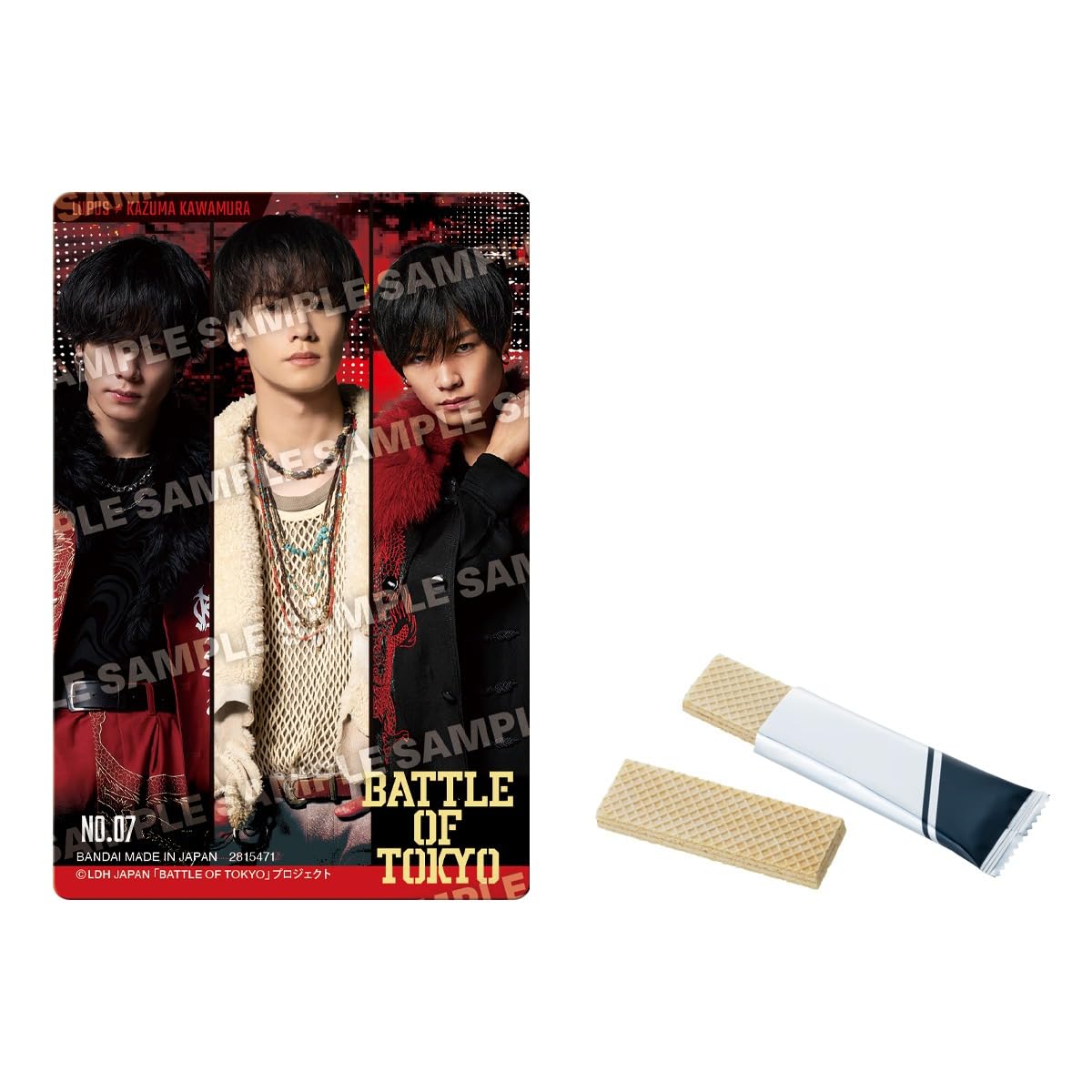 

BANDAI BATTLE OF TOKYO Двойные вафли 2025 Вафли Конфеты Игрушки Набор из (Выпечка кондитерская) [Коробка 20]