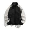 Wassup Casual Stand-Up Collar Jacket for Men, Spring and Autumn Thin Patchwork Sports Coat, Trendy Brand, Loose Fit, Versatile