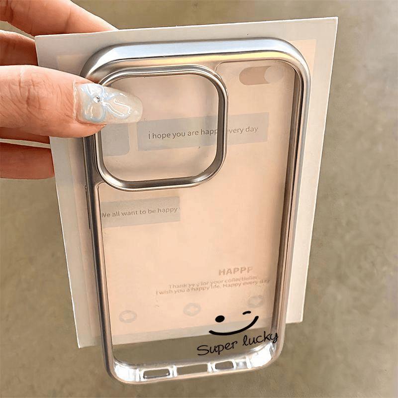 

Smile Electroplated Case for iPhone 12/13/14/15 Pro & 16 Pro Max iPhone 13
