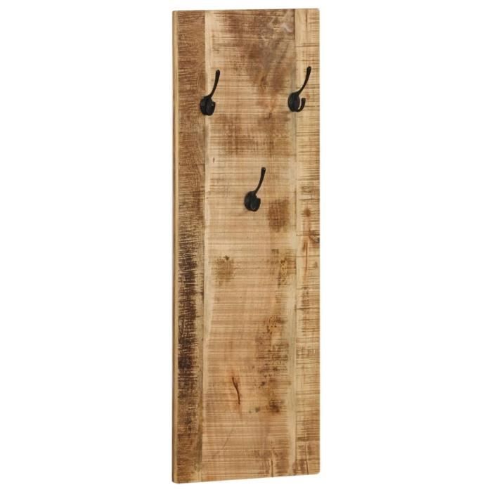 VidaXL Porte-manteau mural 2 pcs Bois de manguier massif 36x110x3 cm