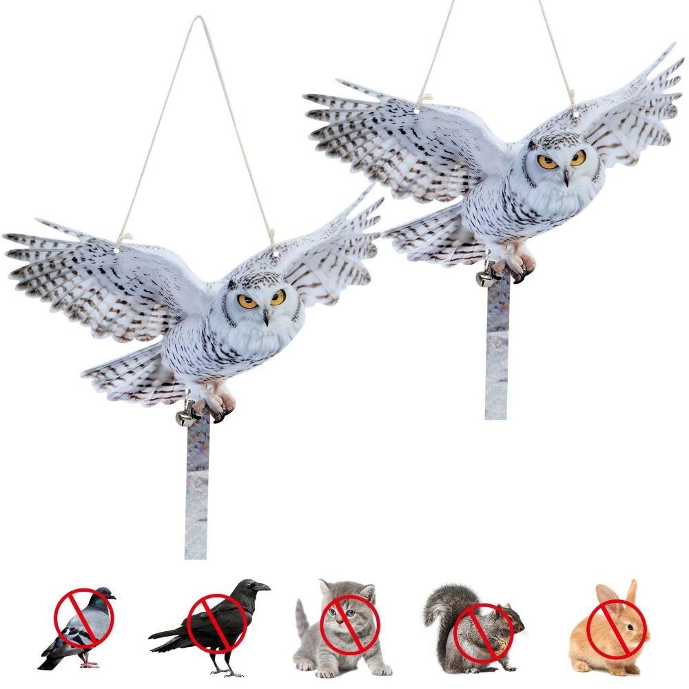 Bird Scarer Reflective Double-Sided Garden Bird Repeller Artifact Reflective Owl For Woodpecker With Sound For Garden Home Yard