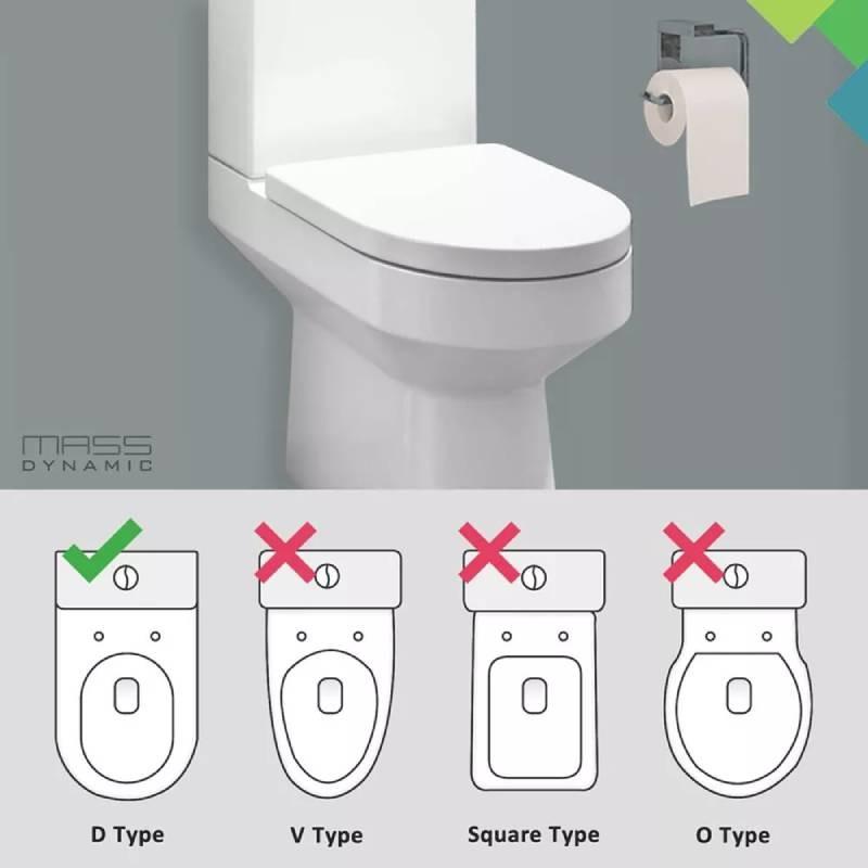 Universal White Toilet Seat Cover Soft Close Quick Install Durable Urea Resin Thick Design