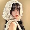 Sheer Mesh Floral Lace Scarf Hollow Design Crochet Headscarf Cute Beach Hair Band Beach Outfits