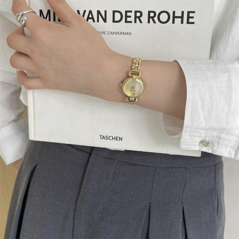 Luxury Bracelet Watches Round Shape Wristwatches Simple Elegant Bangle Bracelet  Fashion Accessory