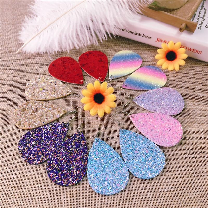 A4 Vegan Leather Sheet Sparkle Rainbow PU Fabric for DIY Phone Case Handmade Earring Bows Hair Clip Kit Miniature Craft Supplies