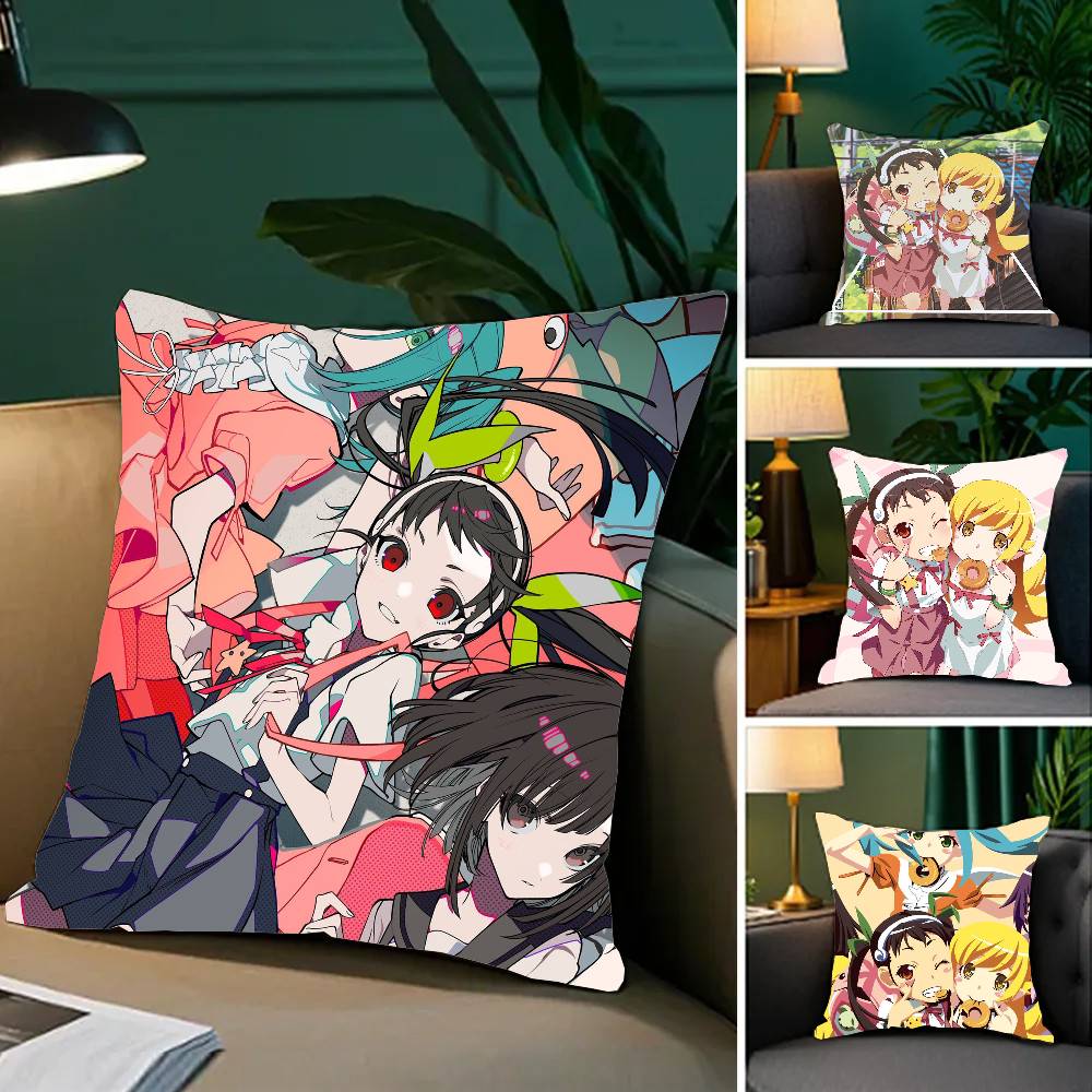 Anime M-Monogatari Series Pillow Case Sofa Cushion Cover Room Home Decoration