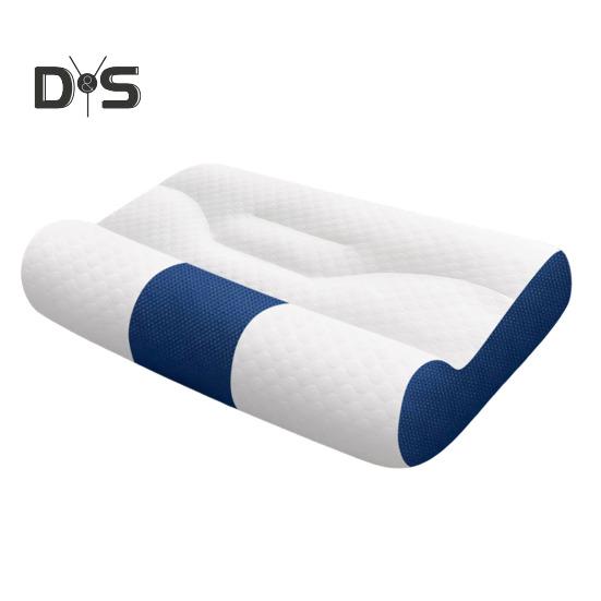 

Подушка для шеи из пены с эффектом памяти для снятия напряжения в шее, регулируемая ортопедическая подушка-сэндвич, мягкая дышащая подушка для шеи для всех возрастов 30x50cm синий