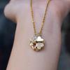 4-in-1 Wearing Lucky Four Leaf Clover Necklace for Women Love-heart Pendant