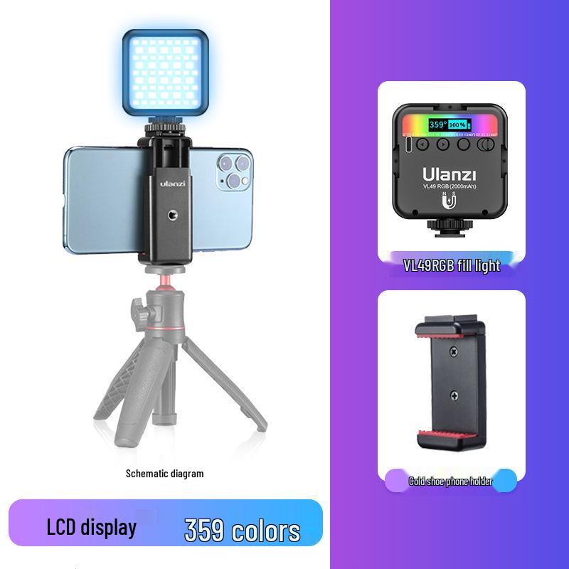 2025 VL49RGB Mini Pocket Full Color Fill Light for Mobile Photography