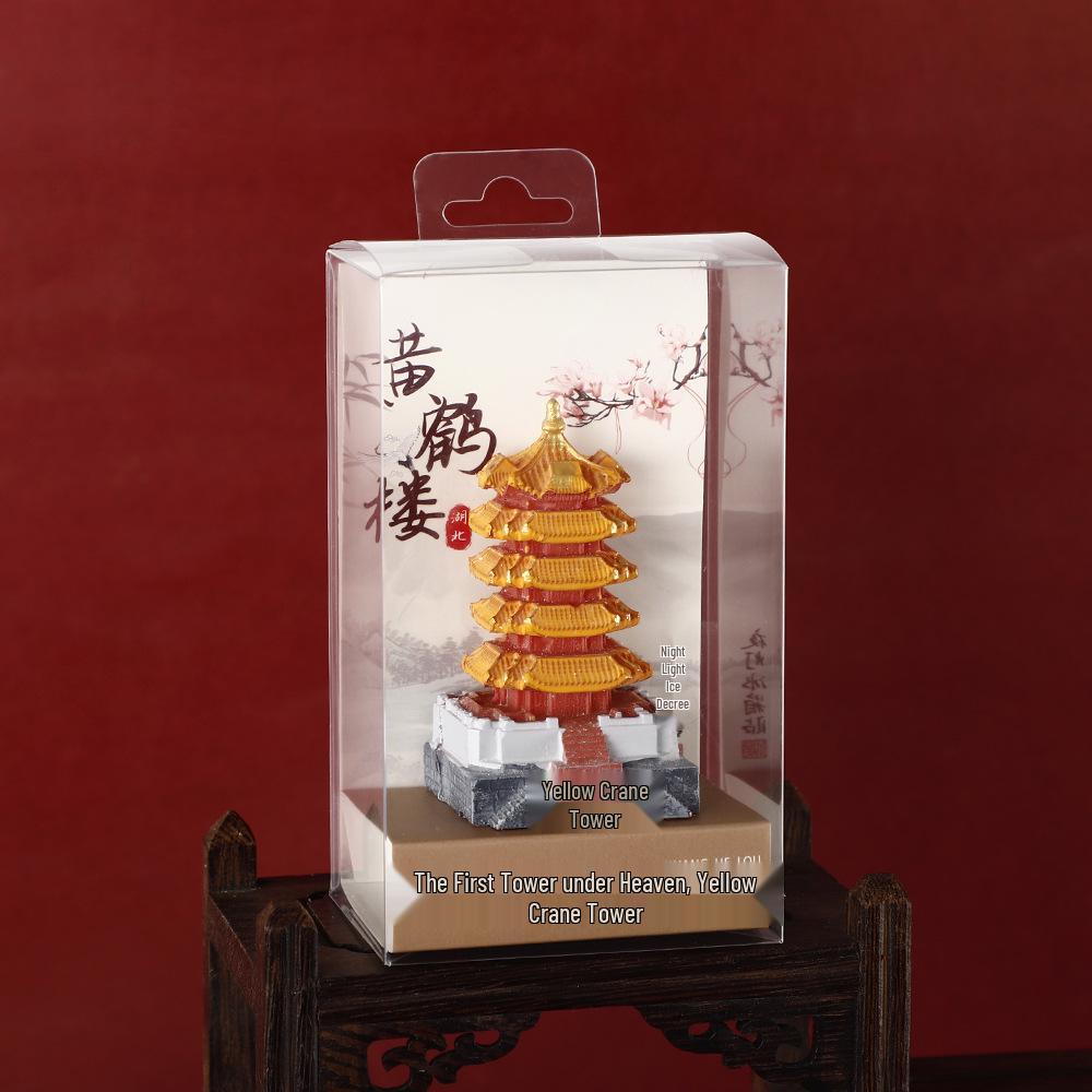 

2025 Светящийся полимерный магнит на холодильник: Древняя архитектура Ночник Городская башня Сувенир