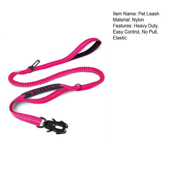 Heavy Duty Tactical Bungee Dog Leash Reflective No Pull Lead Rope