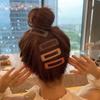 Candy Color Girl Hairpin Geometry Side Clip Personalized Square Leather Hair Clip  Children