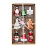 Christmas Decorations Creative Painted Glass Ornaments - Santa, Snowman & Christmas Tree Hanging Charms