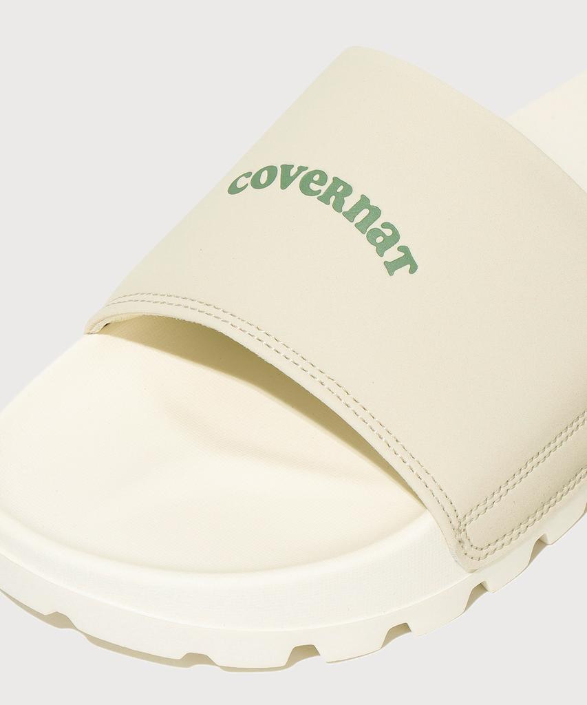 Covernat Woman Clover Heart Label Slide Ecru