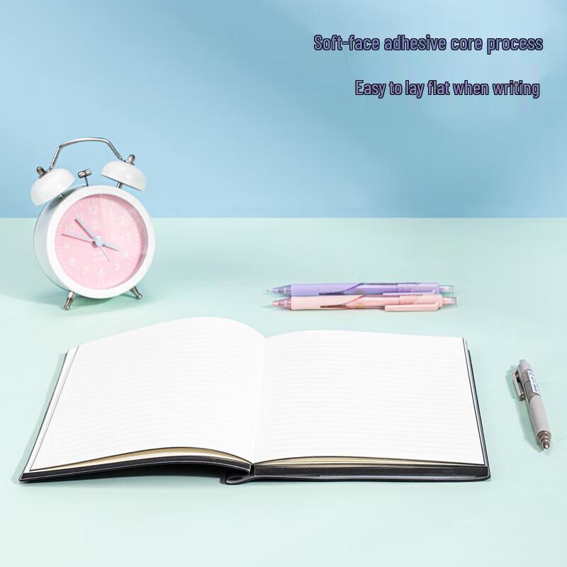 Deli A5 Leather Notebook with Pen Holder
