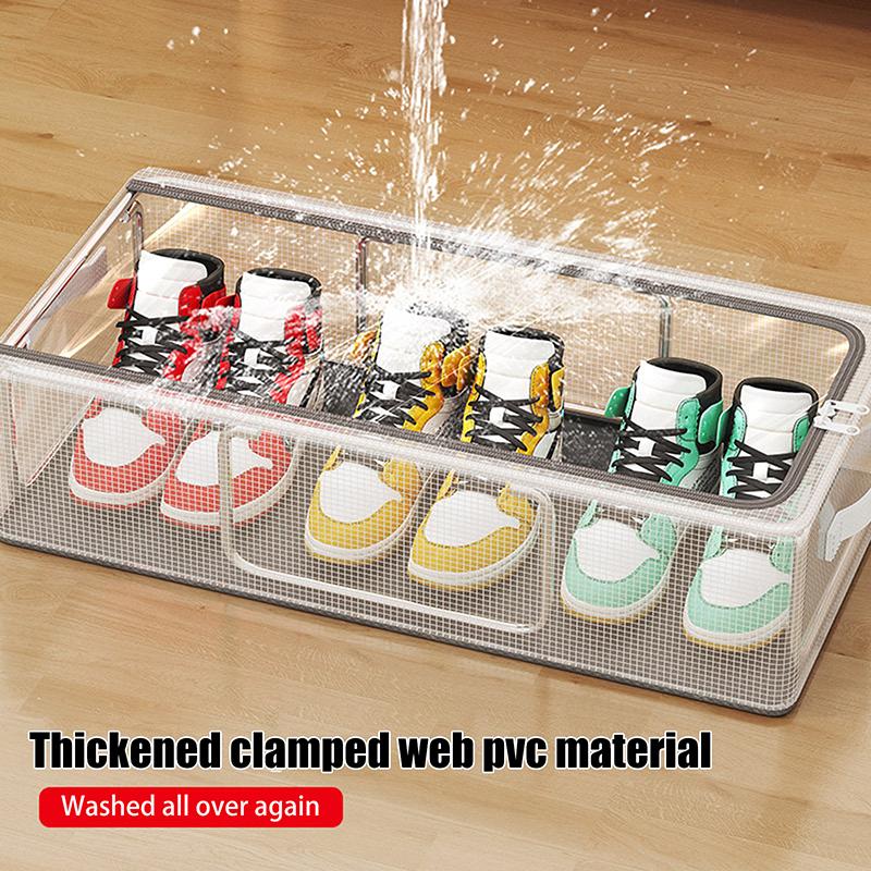 Schuhaufbewahrungsbox Haushalt Transparent Verdickt Faltbare Aufbewahrungsbox Bettunterseite Aufbewahrung Schuhkarton