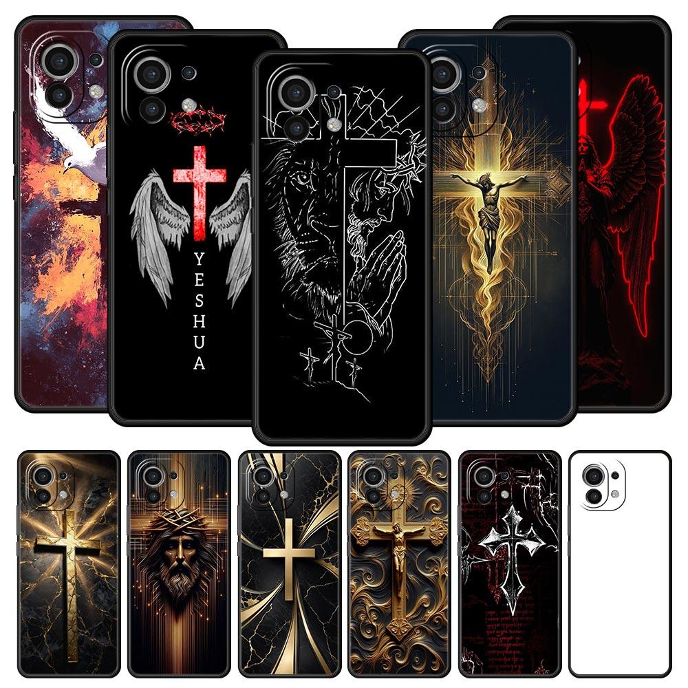 Cross Pattern Element Design Phone Case Cover for Xiaomi Mi 17 15 14 13 12 11 Ultra 15T 14T 13T 12T 11T Pro Lite Soft TPU Shell