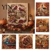 Fall Home Decor Crafts Autumn Faux Pearl Painting Kit, DIY Pumpkin Turkey Art Easy Craft Kits for Kids Sunflower 3D Wall Kit Handmade Harvest Season