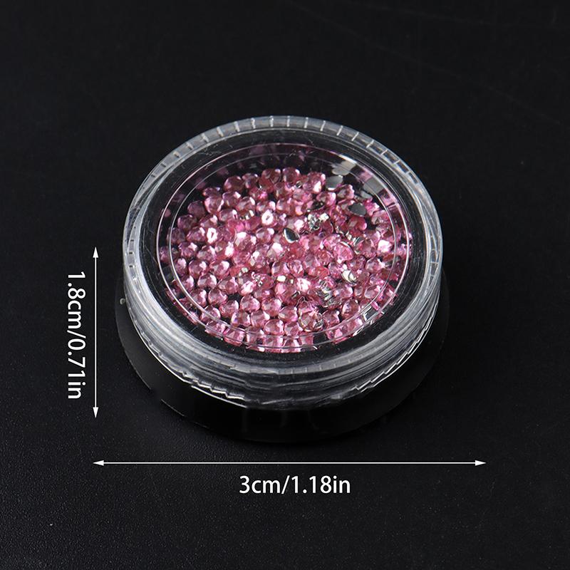 Four Color 1Box Mini Heart-Shaped Nail Jewelry Flatback Nail Charms Nail Art Accessory Gold Silver Manicure Bead