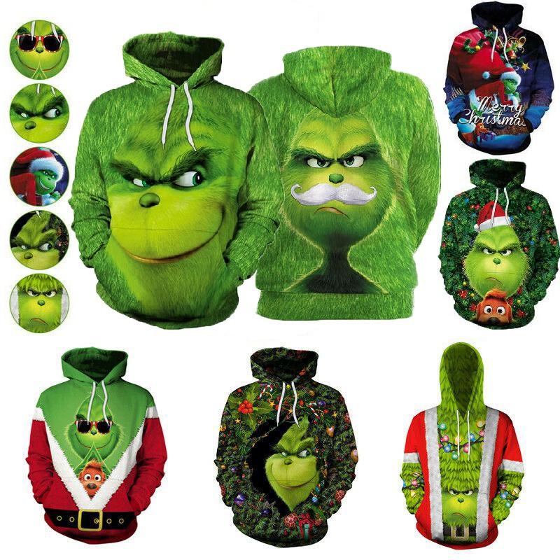 Men New The Hoodies 3d Printed Pullover Sweatshirt Christmas Cosplay Coat