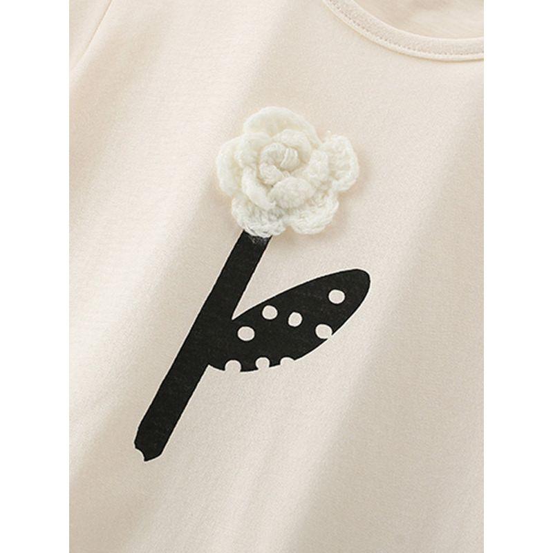 Cross-Border Girls' Summer Outfit, Stylish Floral Baby Summer Clothes, Thin Baby Clothes, Little Girl's Short-Sleeved Two-Piece Set