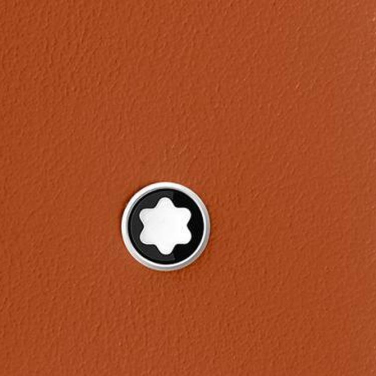 Montblanc Meisterstück 2 Hexagonal White Star Logo Leather Pen Case Unisex Accessories Rust 198815