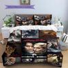 Movie Puzzle Pattern Bedding Quilt Set Quilt Cover Pillowcase Home Decoration Gift (1 * duvet cover + 2 * pillowcase, without core)