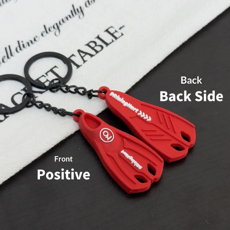 Diving Fin Key Chain Keychain Flipper Keyring Diver Diving Gift Bags High-Value Keychain Accessories