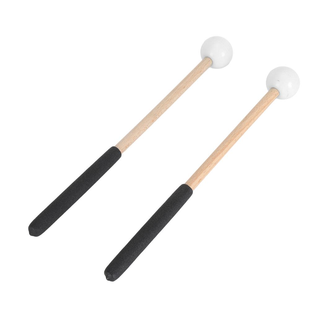 1 Pair Percussion Mallet Rubber and Maple Multifunctional Tongue Drum Mallet for Concert